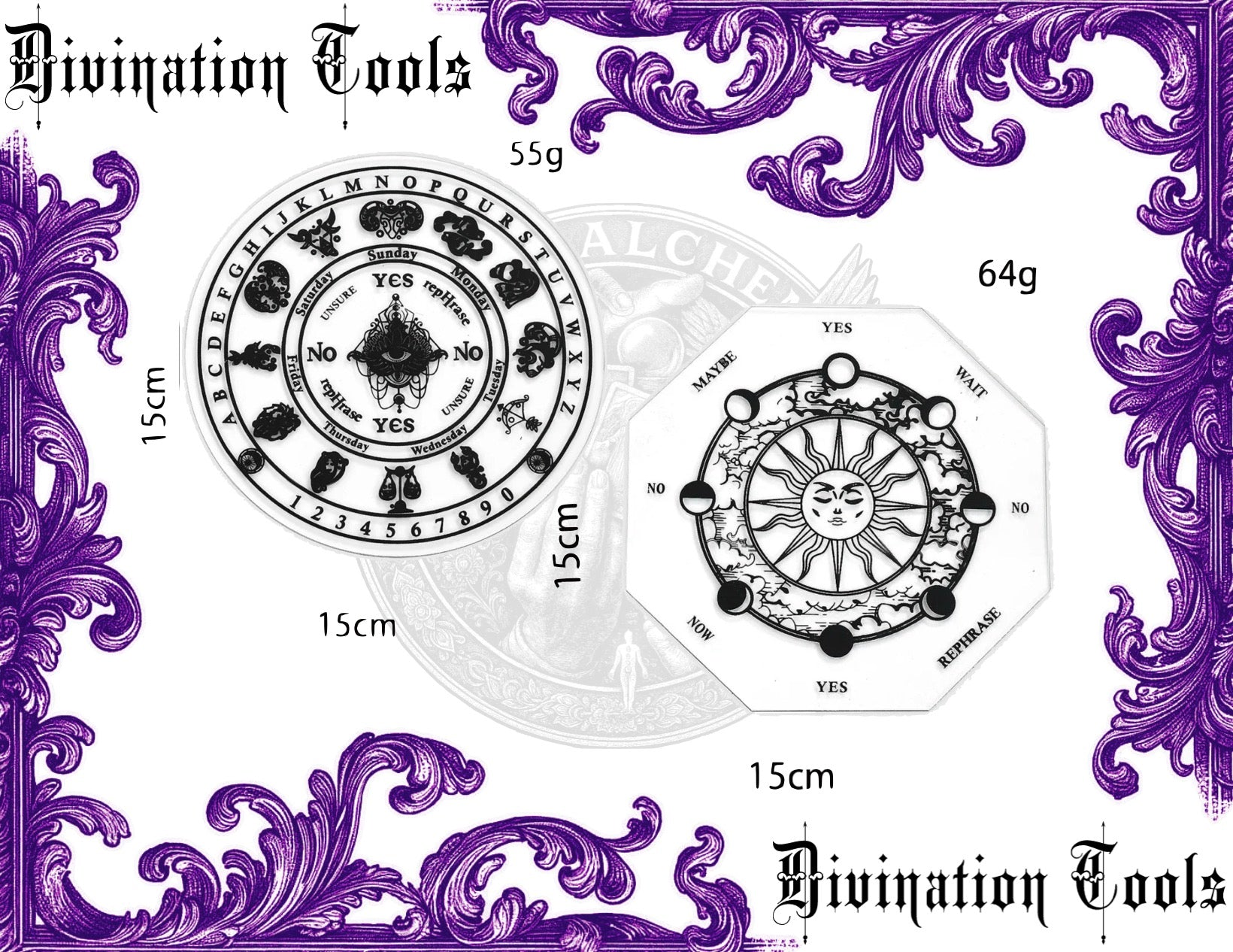 Divination: Acrylic Pendulum Board
