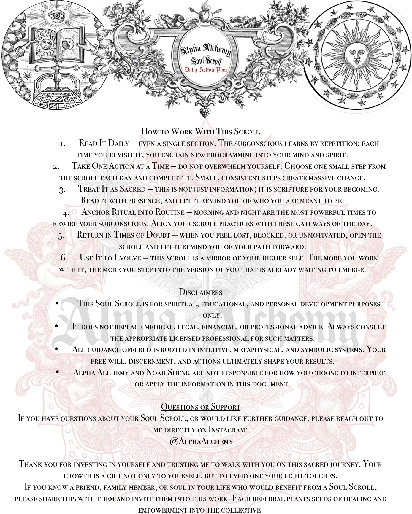 SOUL SCROLL - The Action Plan