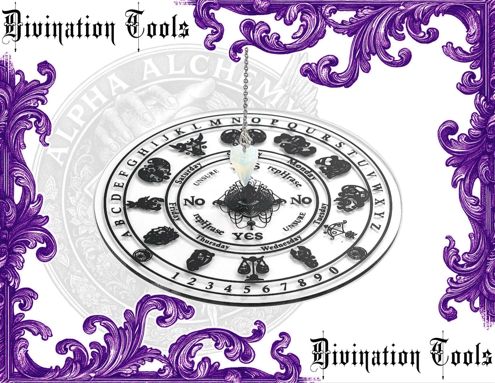Divination: Acrylic Pendulum Board