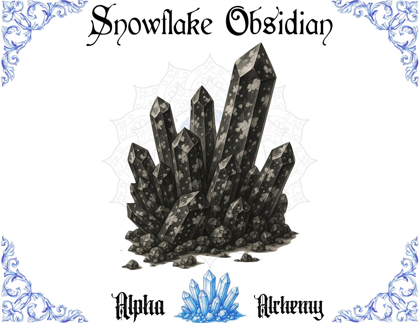 Crystal: Snowflake Obsidian Tumbled Loose Stone