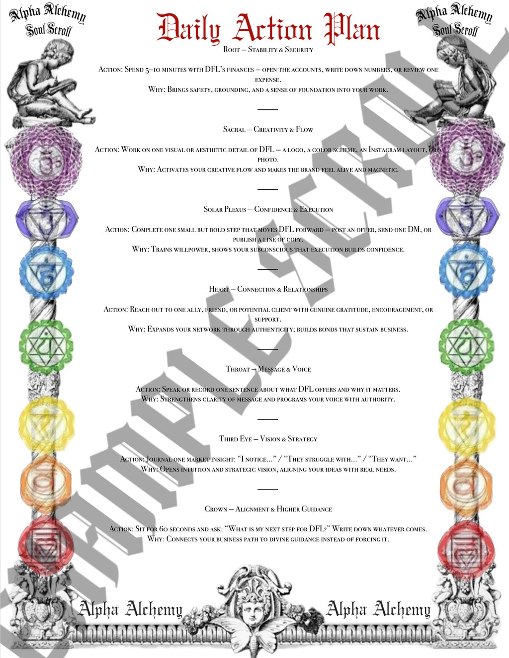 SOUL SCROLL - The Action Plan