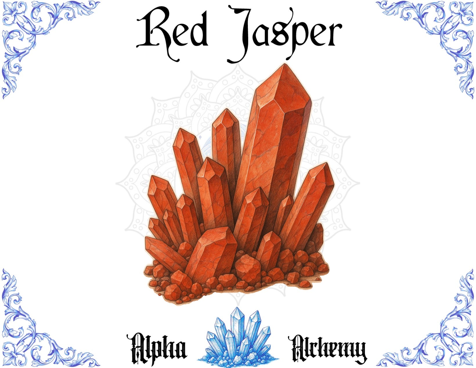 Crystal: Red Jasper Tumbled Loose Stone