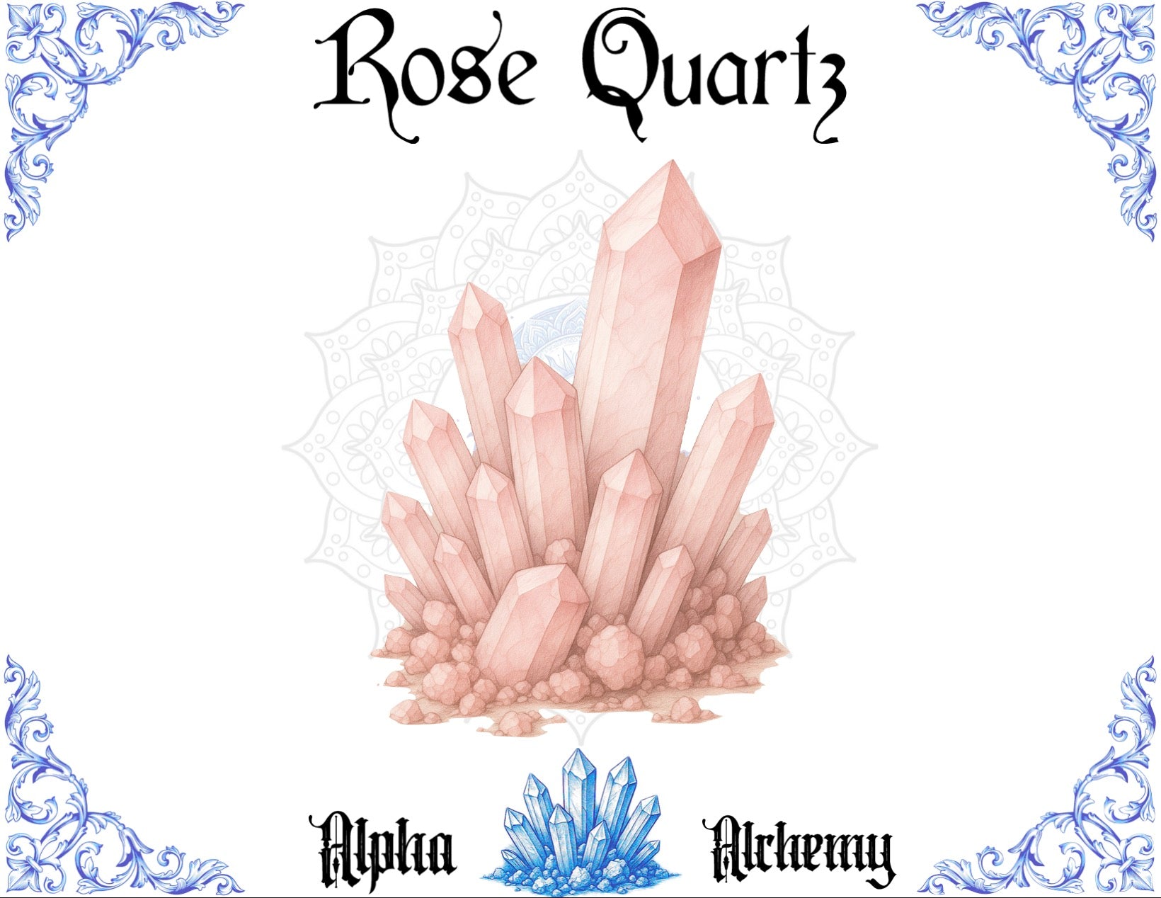 Crystal: Rose Quartz Tumbled Loose Stone